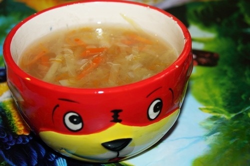 Овощной суп с яблоками