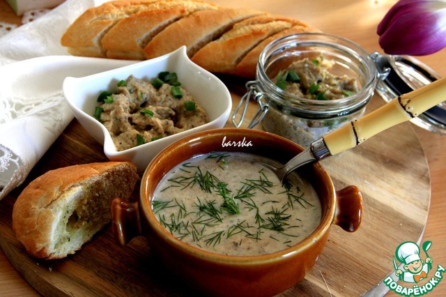Рисово-грибной паштет и суп