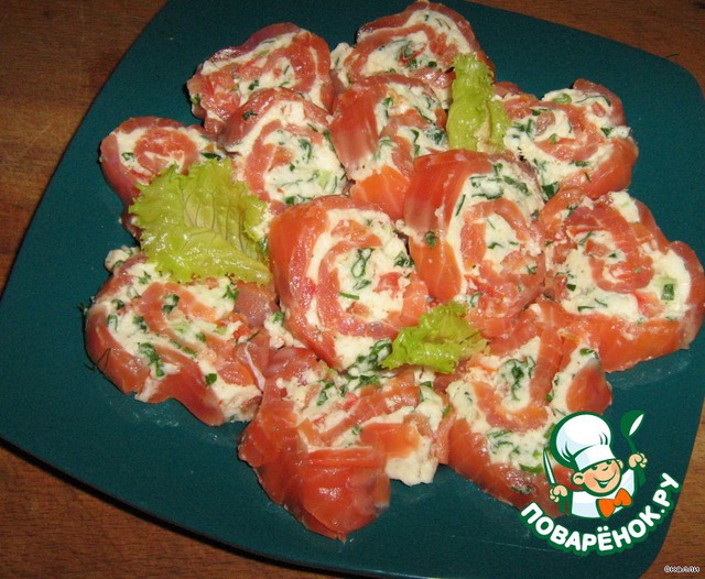 Roll of red fish