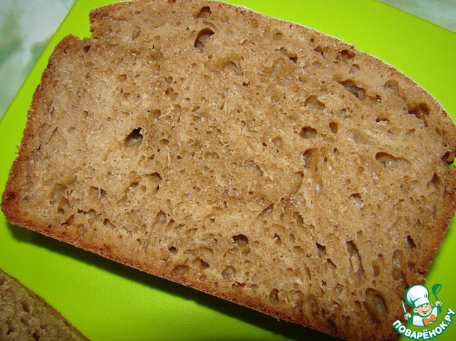 Homemade bread in the oven