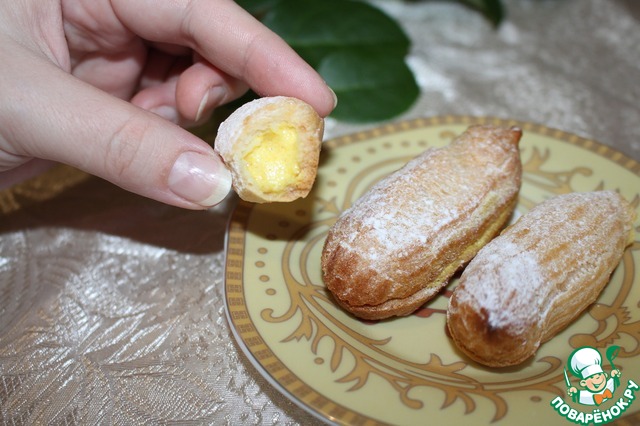 Eclairs with interesting toppings