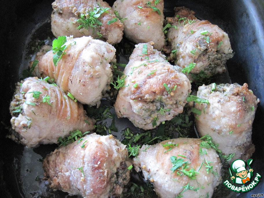 Stuffed chicken drumsticks