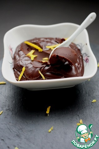 Chocolate ganache with lemon