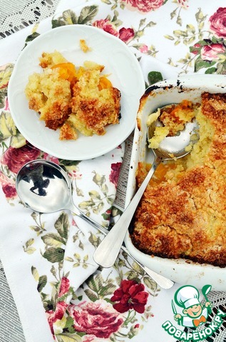 Apricot cobbler with cheese 