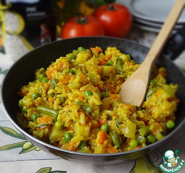 Vegetable paella