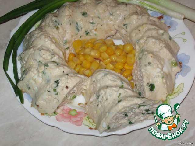 Souffle of chicken meat