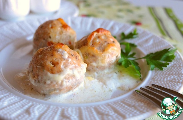 Croquettes of salmon in cream