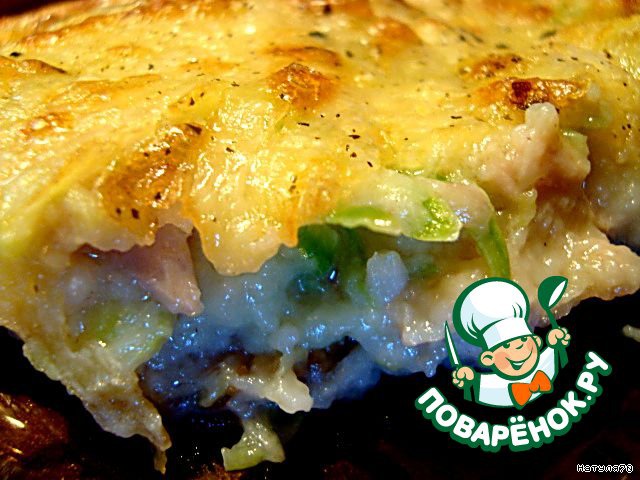 Cheese-squash casserole with chicken