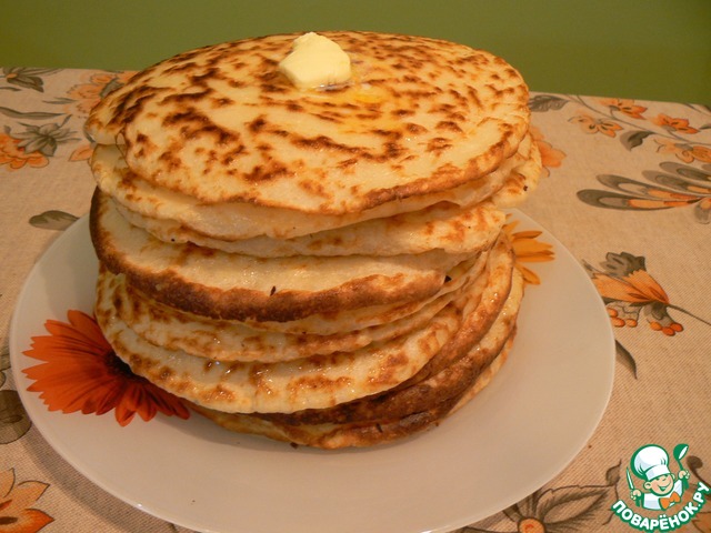 Pancakes on the dough according to the recipe, 1969