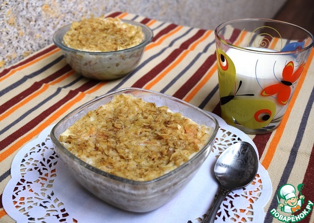 Oatmeal Express baked pudding in the microwave