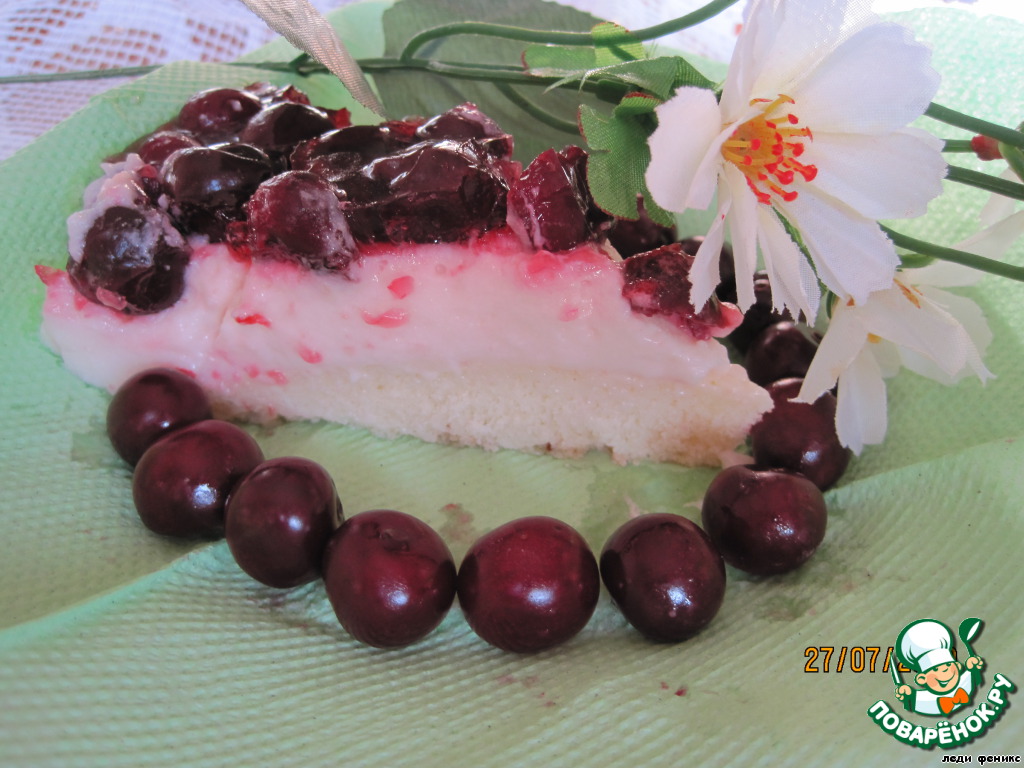 Cherry yogurt cake