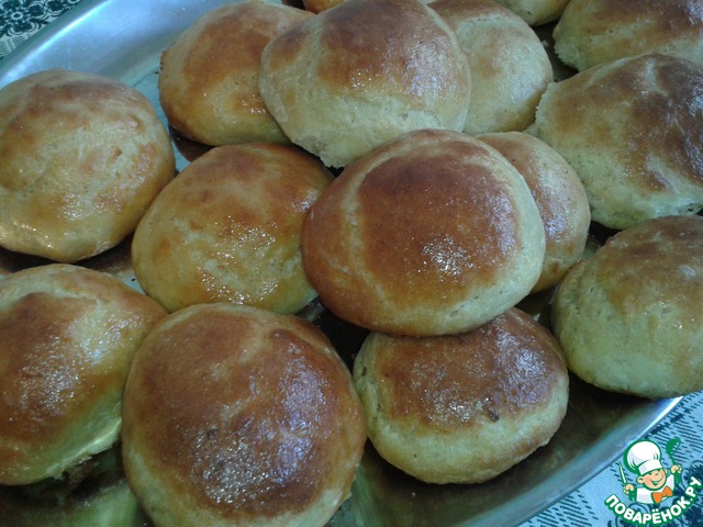 Garlic rolls from millet porridge