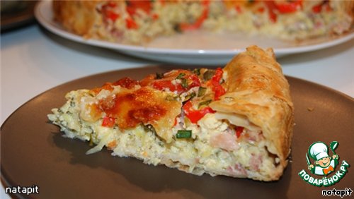 Ossetian pie with zucchini and cheese