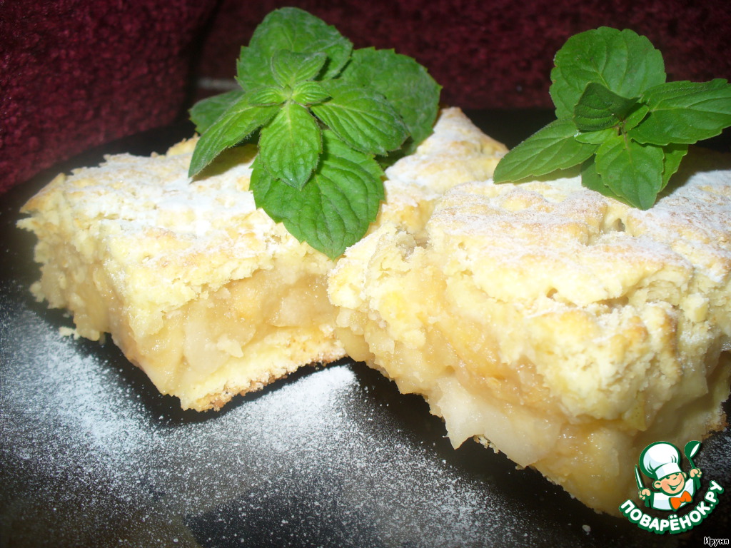 Apple pie with wine