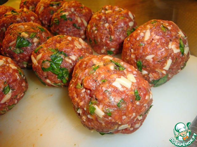 Meatballs with Parmesan and roasted vegetables