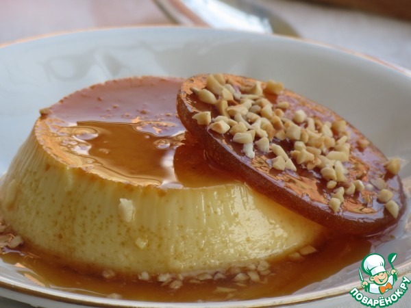 Caramelized orange flan