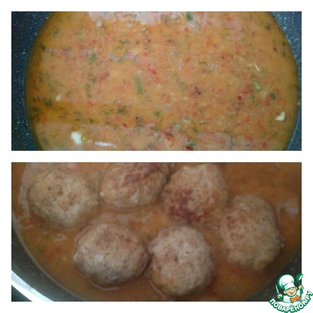 Meatballs with tomato-vegetable sauce