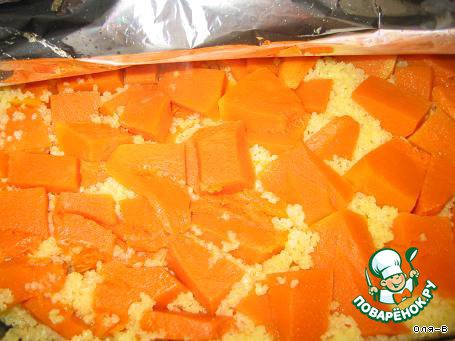 Millet porridge pumpkin in the oven