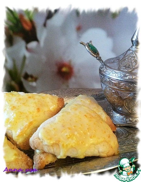 Citrus scones with orange glaze