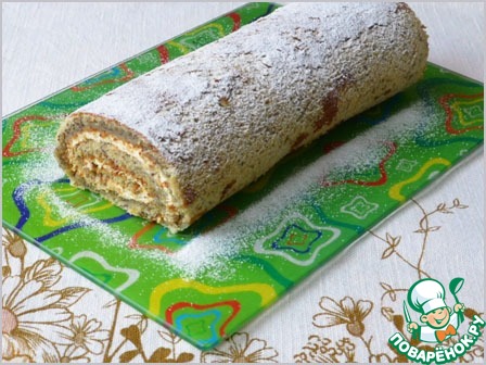 Banana Swiss roll with butter cream