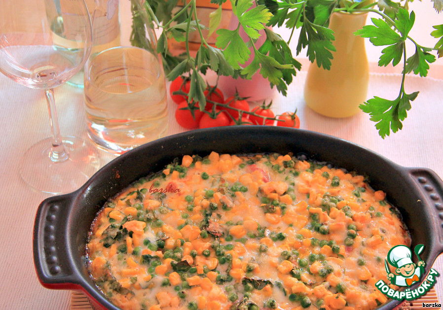 Winter casserole with smoked fish