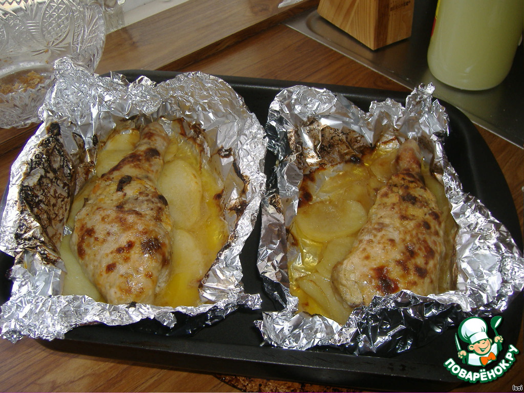 Stuffed chicken legs