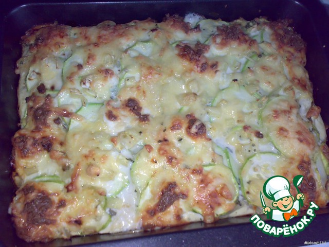 Casserole with potatoes and zucchini