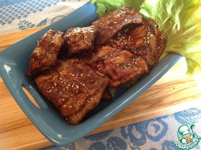 Pork ribs with BBQ facilities