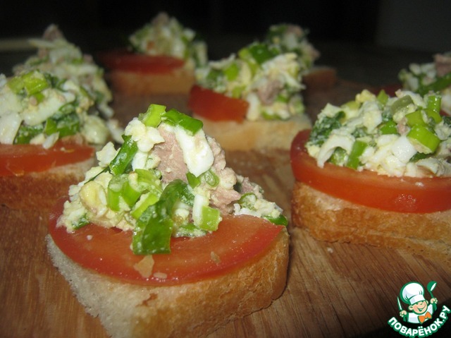 Salad of cod liver