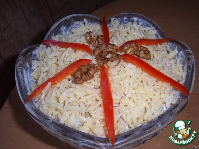 Salad with tongue 