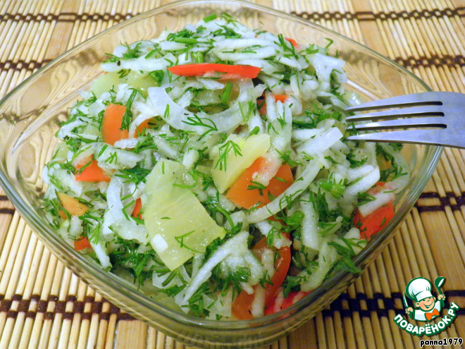 Salad of marinated peppers