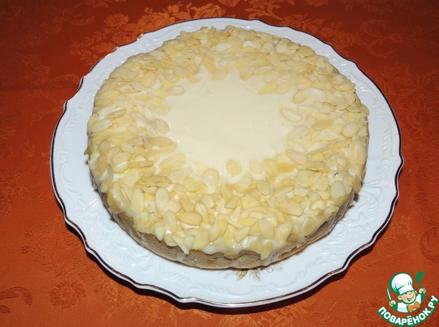 Apple-ginger tart with white chocolate