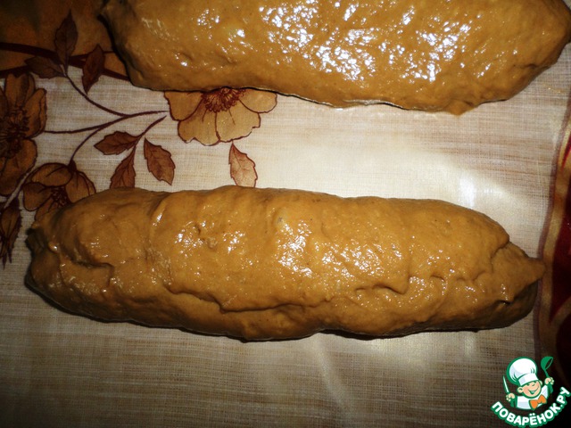 Homemade baguettes with buckwheat flour and prunes