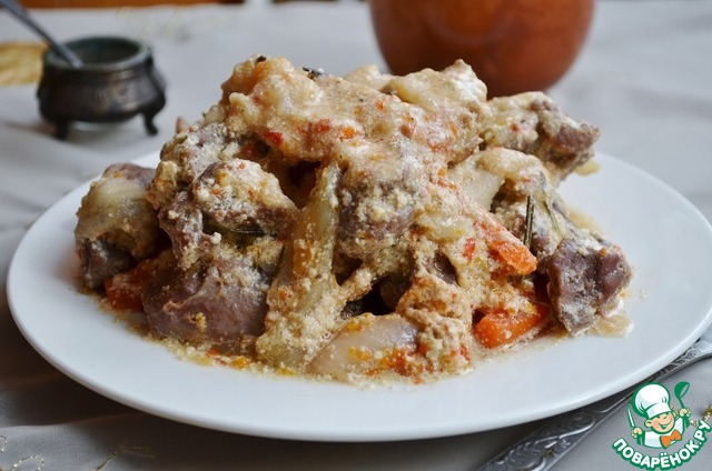 Lamb in milk in multicookings Vitek