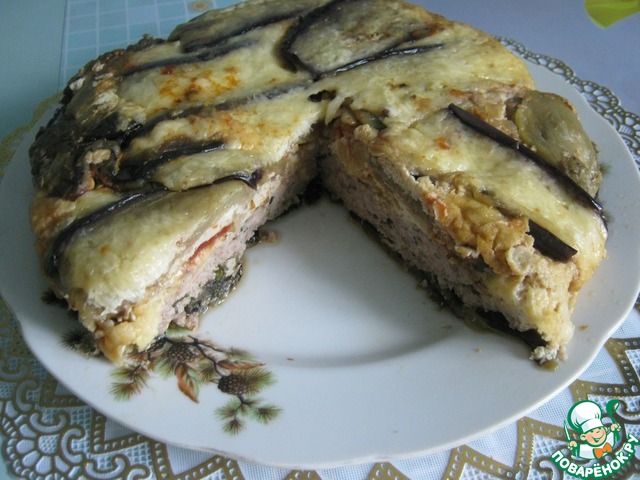 Casserole of eggplant with minced meat