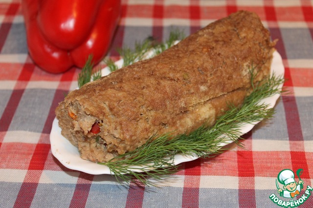 Meatloaf with vegetable stuffing 