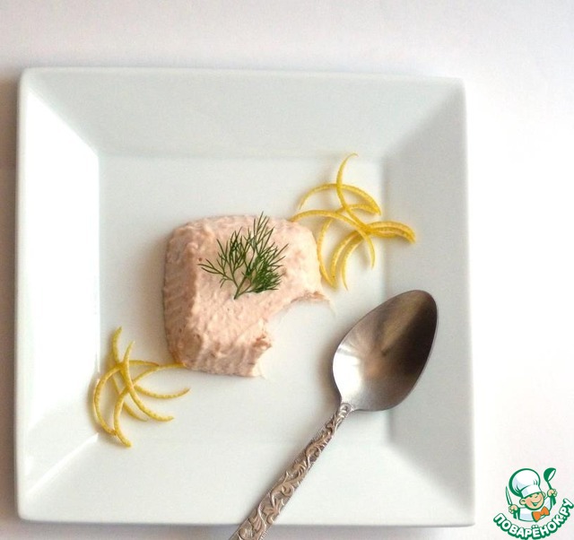 Mousse of salted salmon