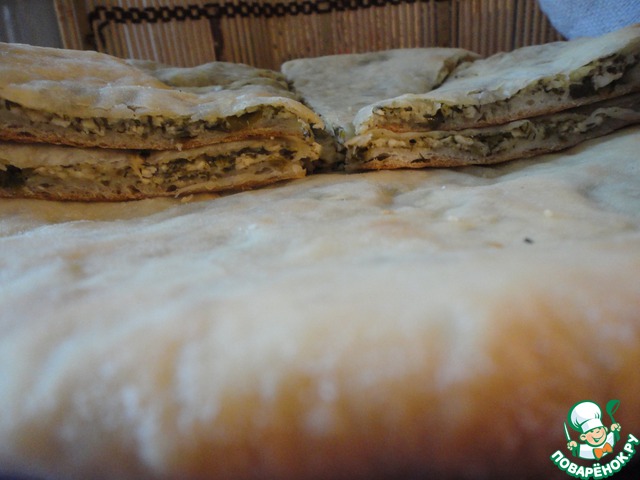 Ossetian pies with cheese and cottage cheese