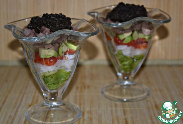 Tongue salad with tapenade