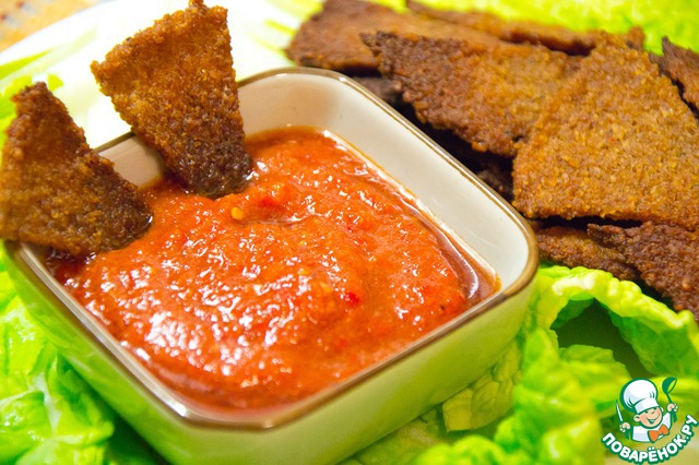 Buckwheat chips a La Nachos with Salsa sauce