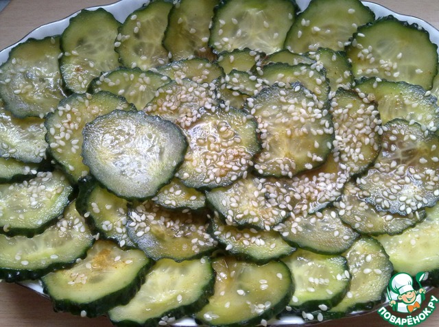 Cucumber salad in Korean