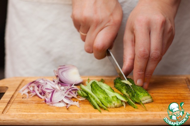 Thai salad of peppers with rice