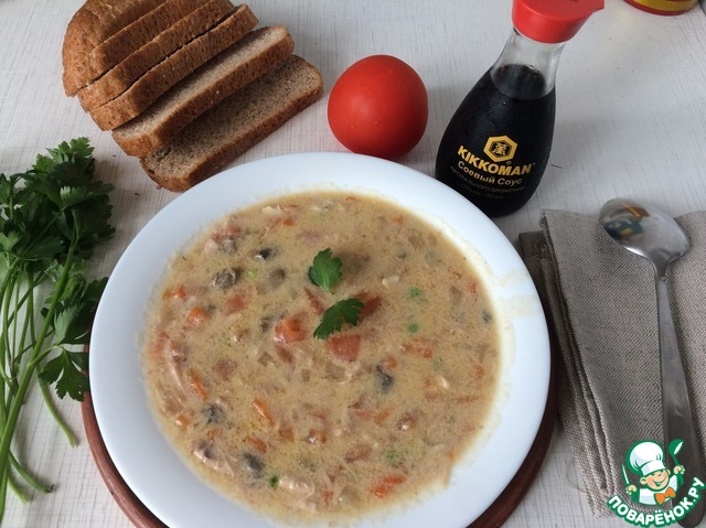 Chicken soup with vegetables