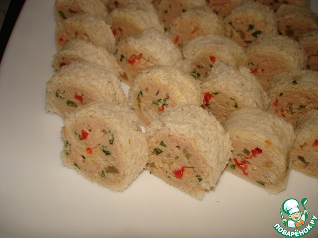 Канапе с ливерной колбасой