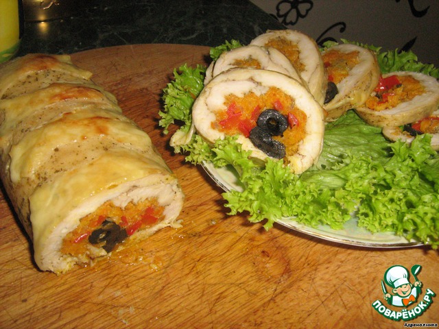 Chicken roll with carrot - 