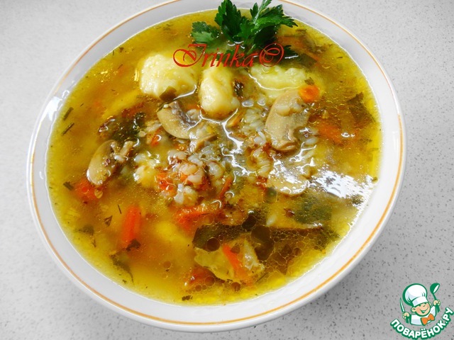 Mushroom soup with a rich flavor