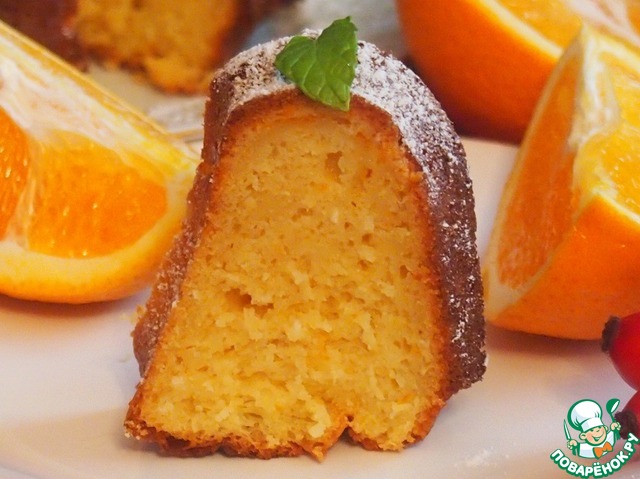 Orange cupcake with coconut