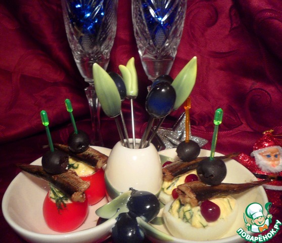 Appetizer with sprats