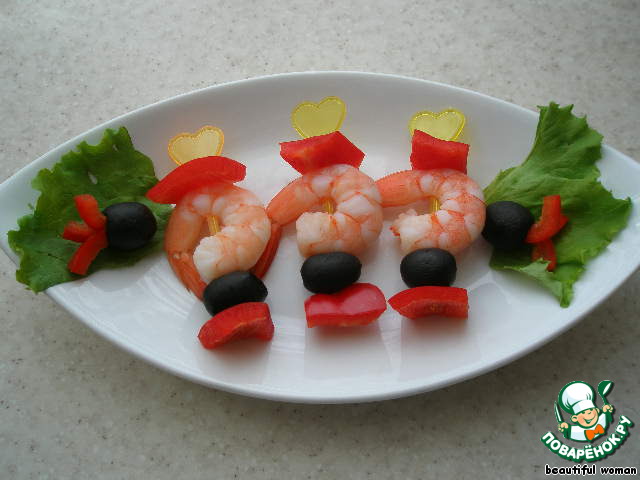 Appetizer of shrimp