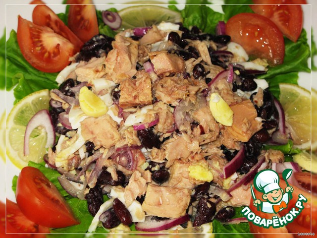 Salad of red beans with tuna